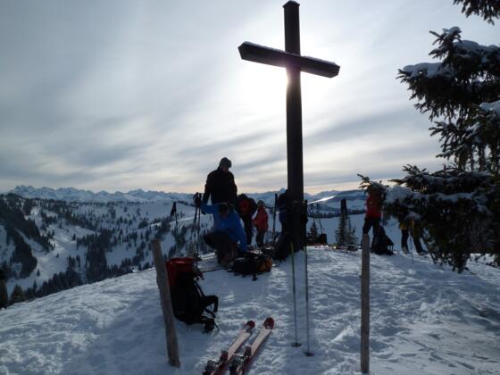 Gipfel des Großen Ochsenkopfes im Winter