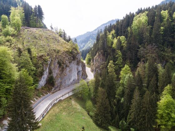 Drohnenaufnahme Hirschsprung Obermaiselstein