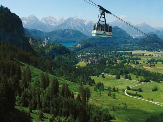 Aufstieg mit der Tegelbergbahn