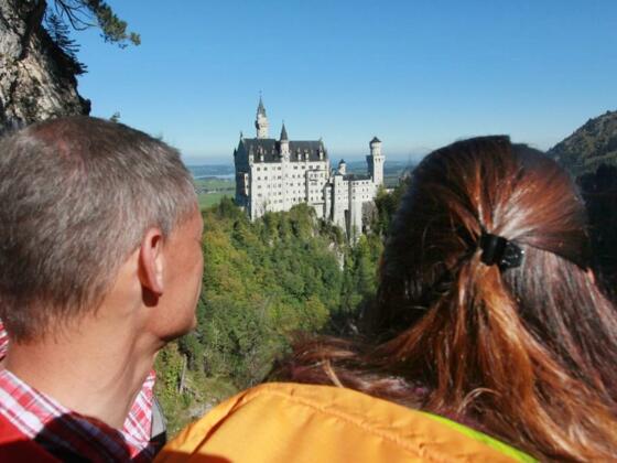 Blick von der Marienbrücke auf Schloss Neuschwanstein