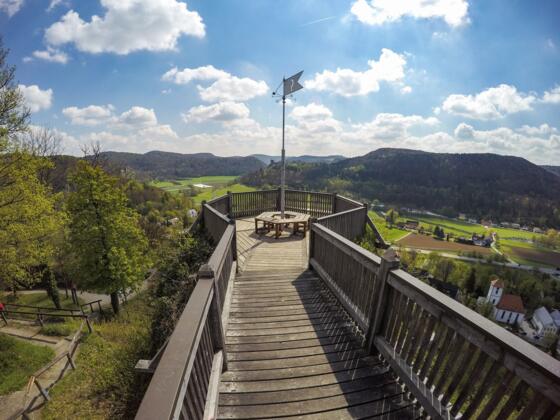 Aussicht an der Burgruine Streitberg