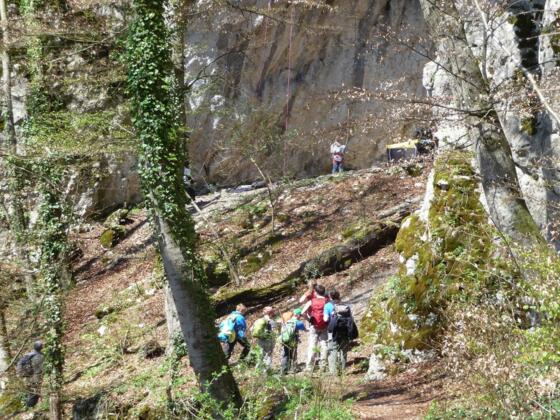 Altmühltal - Kletterfelsen bei Brug Prunn nähe Riedenburg