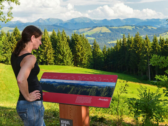 Auf dem höchsten Punkt - der Kugel Panoramblick