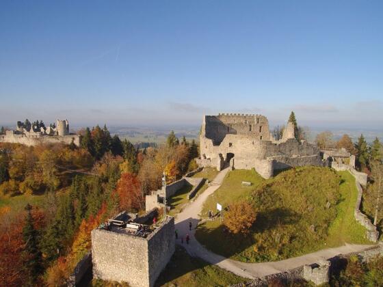 Burgruinen Hohenfreyberg und Eisenberg im Allgäu