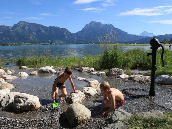 Wasserspielplatz am Familienbadeplatz St. Urban