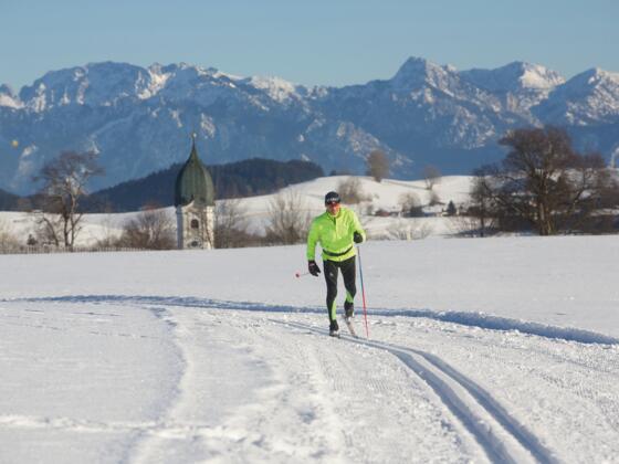 Langläufer auf der Grüntensee-Runde beim Ortsteil Brand
