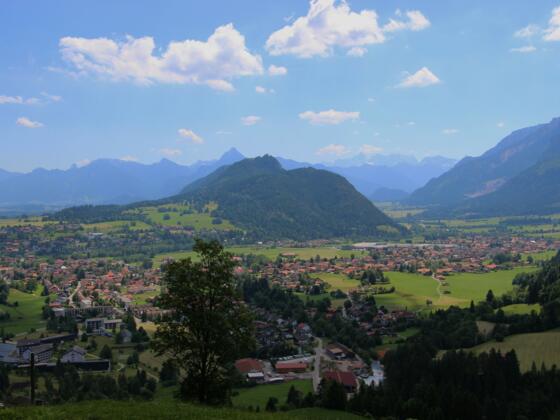 Blick auf das Pfrontener Tal vom Edelsberg