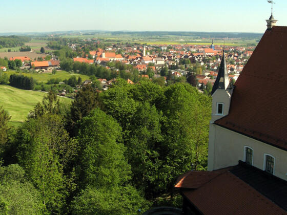 Der Ausblick vom Burgfried der Mindelburg