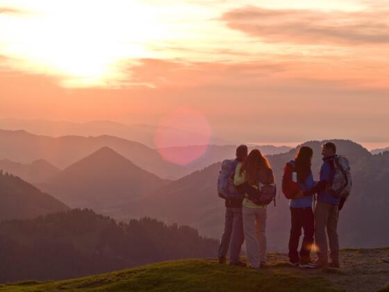 Sonnenuntergang am Riedberger Horn - Blick auf den Bodensee