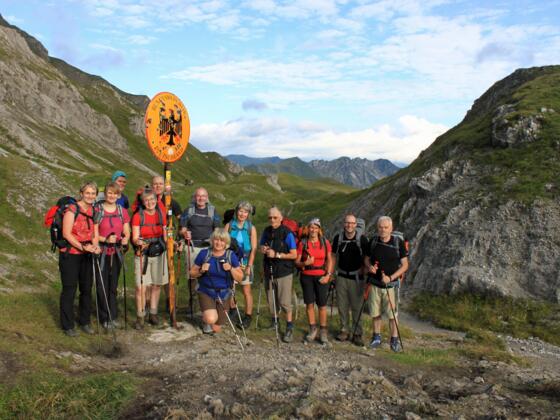 Grenzübergang nach Österreich am Mädelejoch