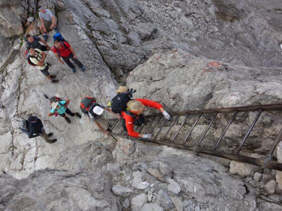 Es geht eine Leiter hinauf...