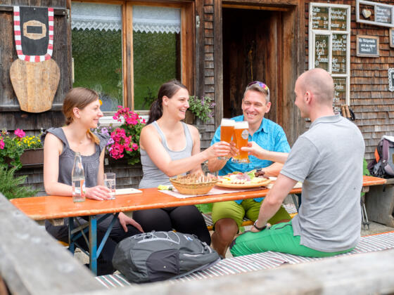 Einkehr auf der Hütte