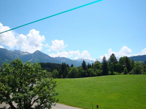 Blick von Untermühlegg auf den Allgäuer Alpen-Hauptkamm