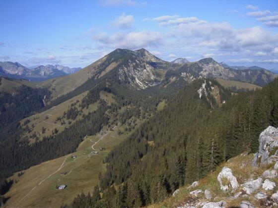 Blick vom Brünnstein auf den Traithen