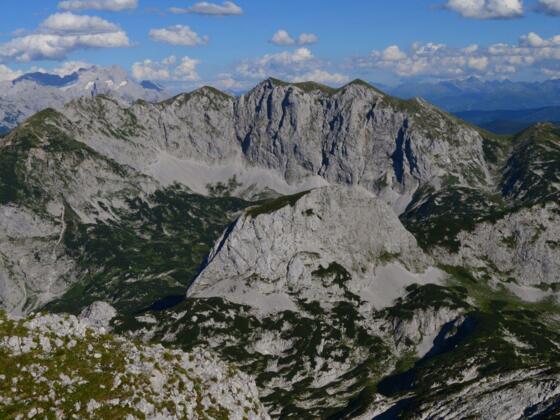 Blick auf Tagweide, über Hochkarfelderköpfe zum Edelweißkogel