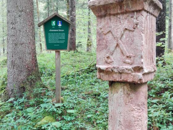 Grenzsäule Abtenau-Scheffau am Tgb