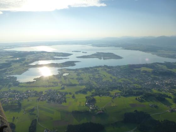 Luftaufnahme von Prien am Chiemsee