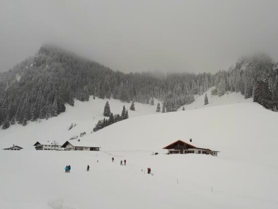 Heuberg Almen - auch genannt Daffnerwald Almen im Winter