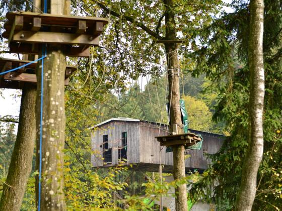 Abenteuerspielplatz im Wald