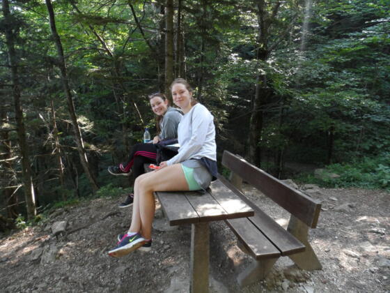 Gemütliche Brotzeit unterhalb der Hefter-Alm