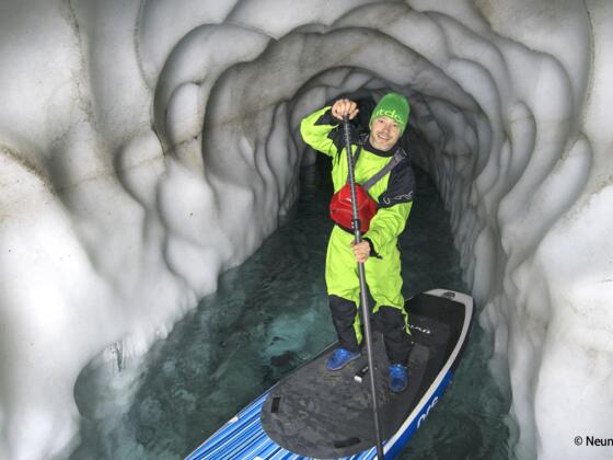 Stand-Up-Paddel Natur Eis Palast