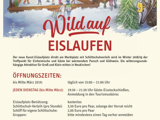 Eislaufen in Neukirchen am Kunsteislaufplatz