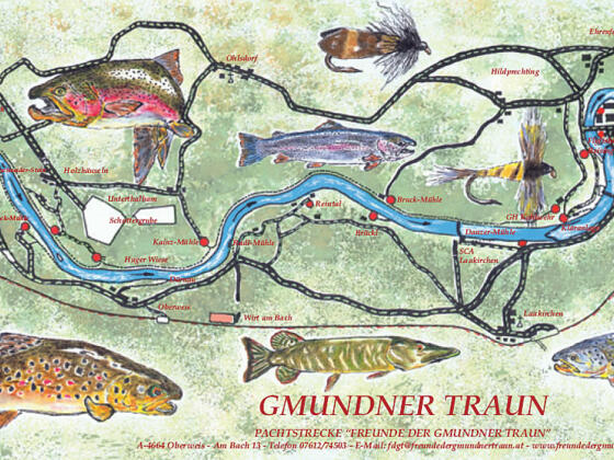 Revierkarte Fischen Traun