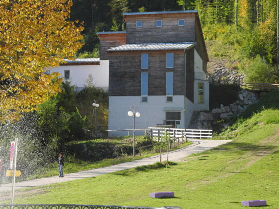 Das Gebäude der Kletterhalle