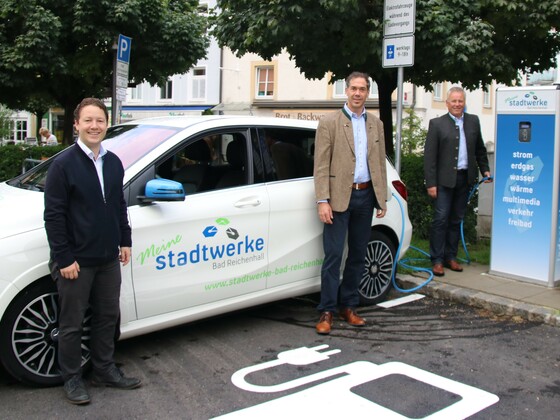 Ladesäule für Elektrofahrzeuge am Parkplatz P10 Bad Reichenhall