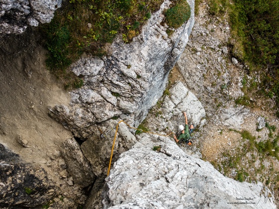 Iwan Klemmblogg kraxld ma ins Schmidkunzloch.