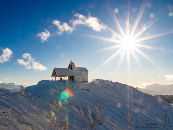 am Gipfel des Hochfelln befindet sich die Tabor Kapelle