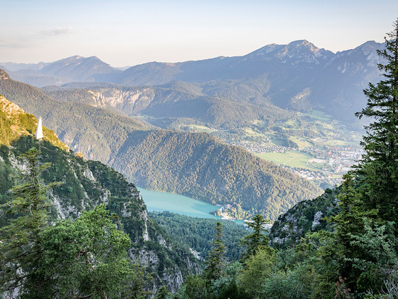Der Saalachsee von oben
