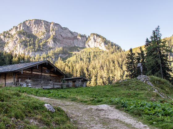 Die Gotzentalalm auf dem Weg zur Gotzenalm