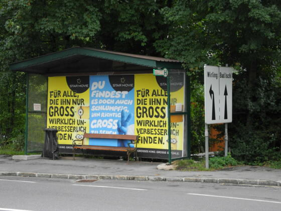 Haltestelle &quot;B158 Abzw. Nussensee&quot; (Richtung Bad Ischl)