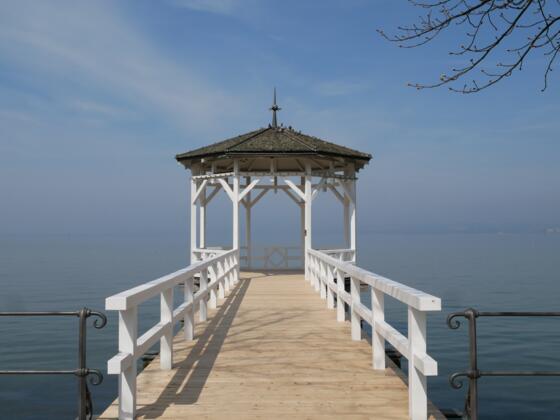 Romantischer Fischersteg in Bregenz