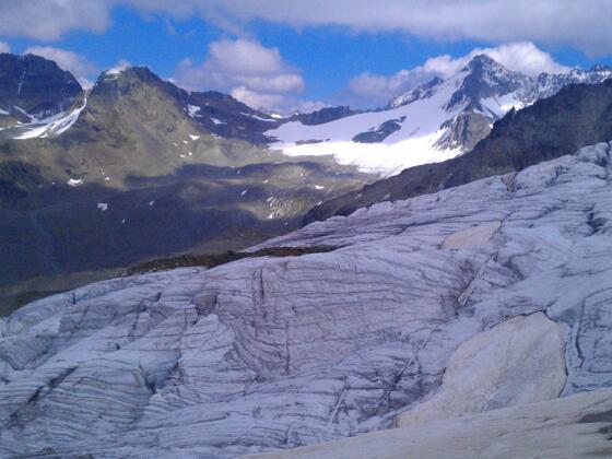 Ochsentaler Gletscher mit Dreiländerspitze