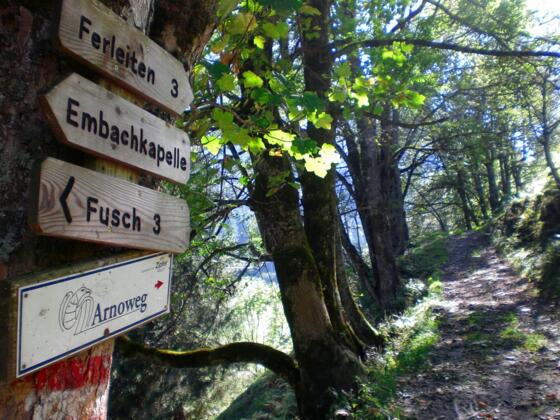 Wegkreuz Fuscher Höhenweg - Wölflerweg