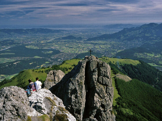 Blick von den Drei Schwestern zum Bodensee