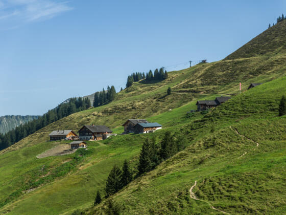 Blick zurück zur Oberpartnomalpe