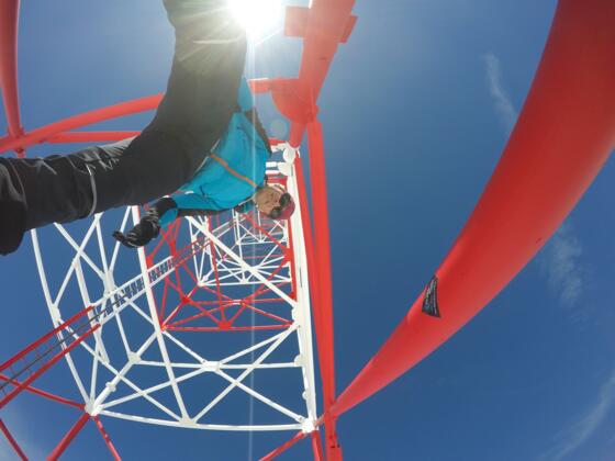 ein ungewöhnliches Gipfelselfie an der Plattenspitze