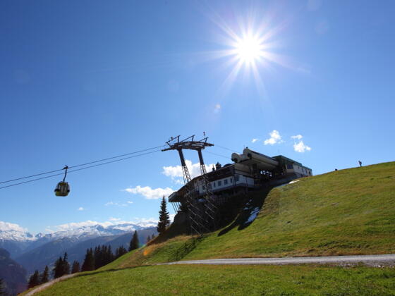 Mountain station of the cable cars