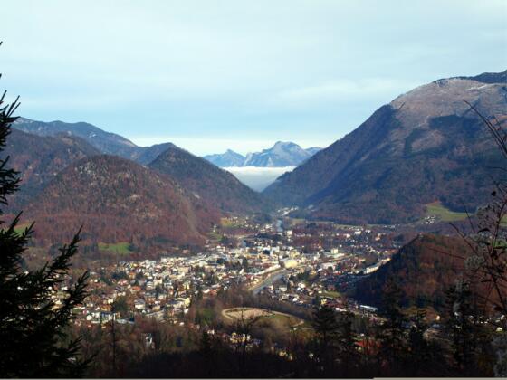 Katrin 1542m, Blick auf Bad Ischl