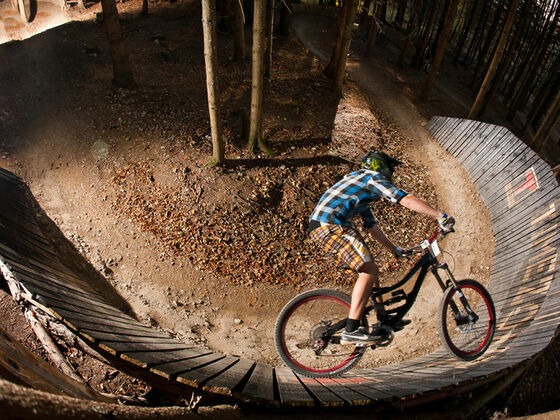 Rampe im Bikepark Samerberg.