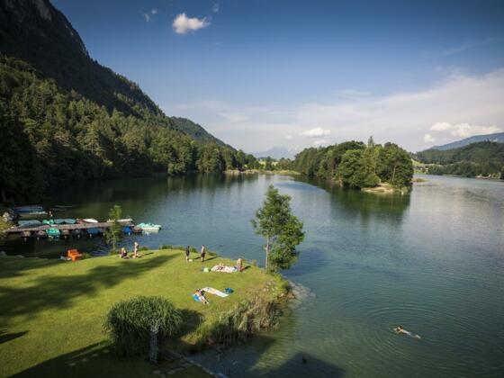 Reintalersee Badestrand Fischerstube