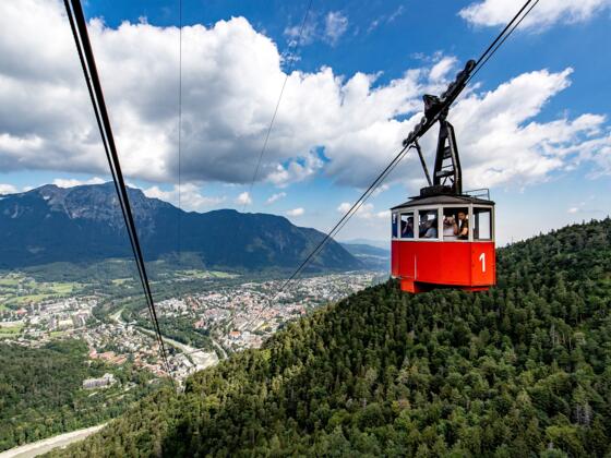 Auffahrt mit der Predigtstuhlbahn