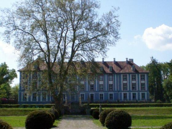 Blick zum Blauen Schloss in Obernzenn