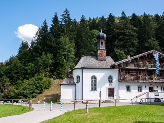 Kirche und Quelle &quot;Zum heiligen Kreuz&quot; in Wildbad Kreuth