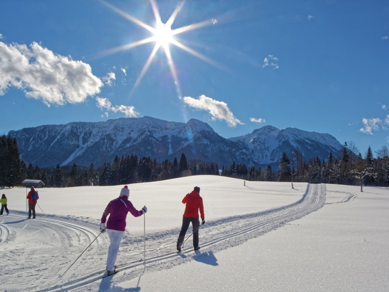 Inzell Winter auf der Unterlandloipe