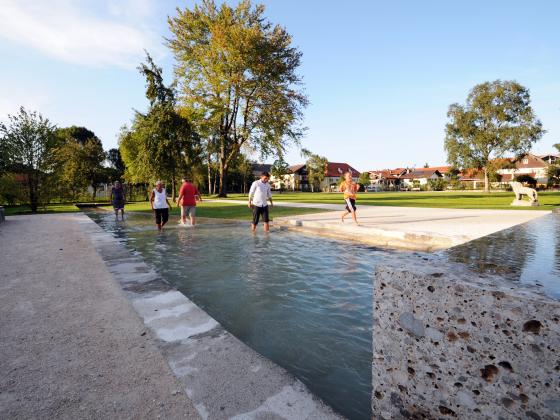 Wassertretbecken im Kurpark