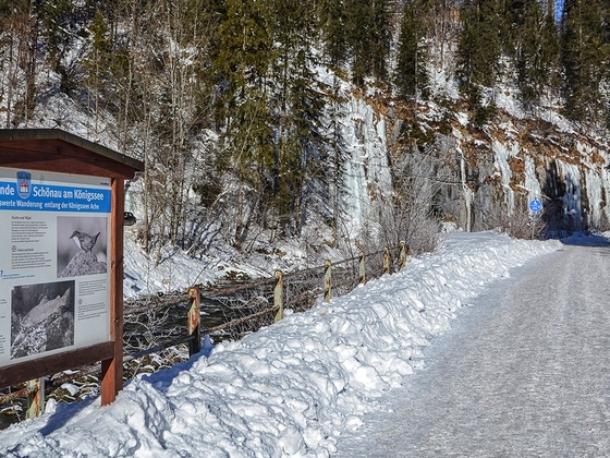 Der Königsseer Fußweg im Winter